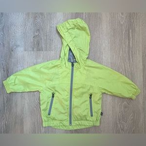 baby Gap|Hooded Neon Green‎ Jacket|12-18m